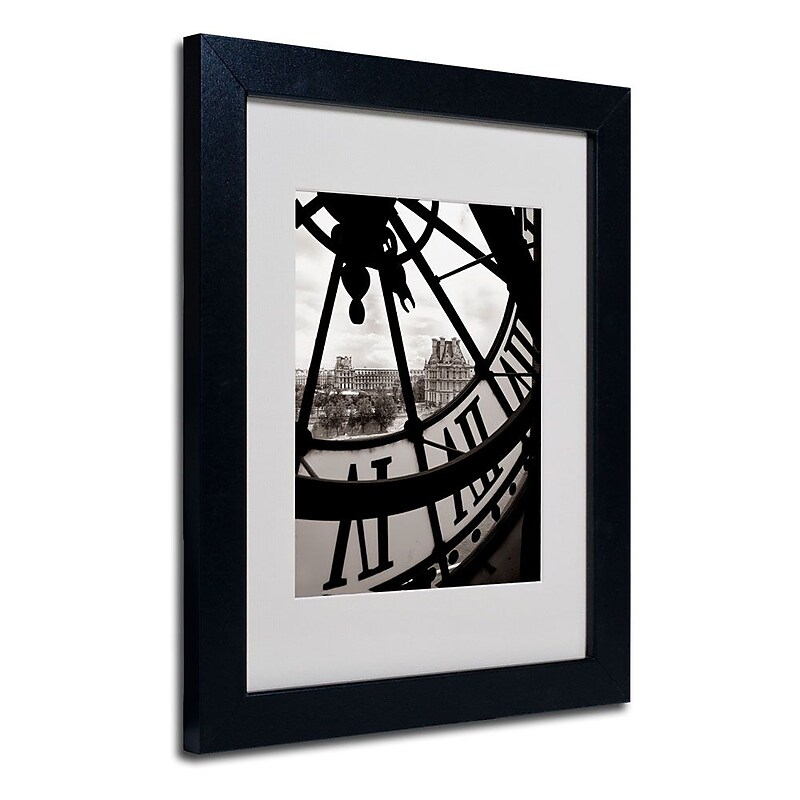 Trademark Fine Art 'Big Clock' 11" x 14" Black Frame Art image 1