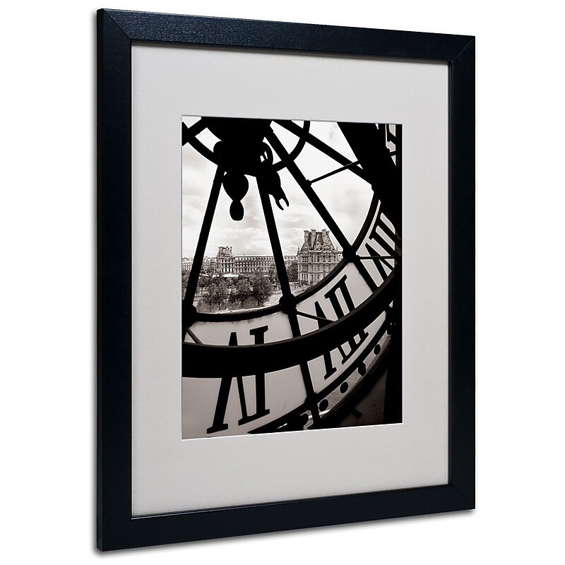 Trademark Fine Art 'Big Clock' 16" x 20" Black Frame Art image 1
