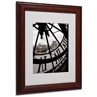 Trademark Fine Art 'Big Clock' 11" x 14" Wood Frame Art