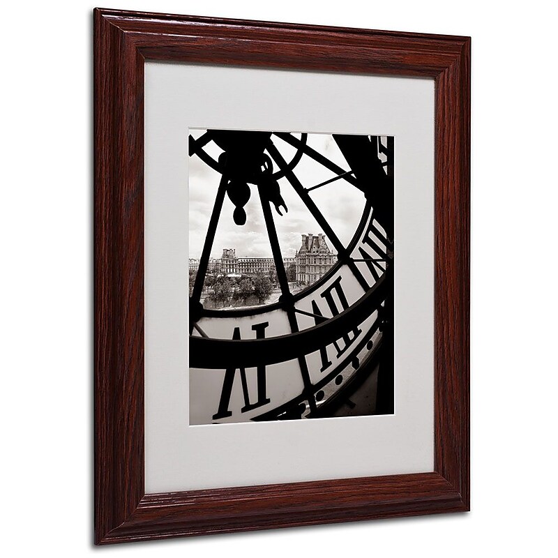 Trademark Fine Art 'Big Clock' 11" x 14" Wood Frame Art image 1