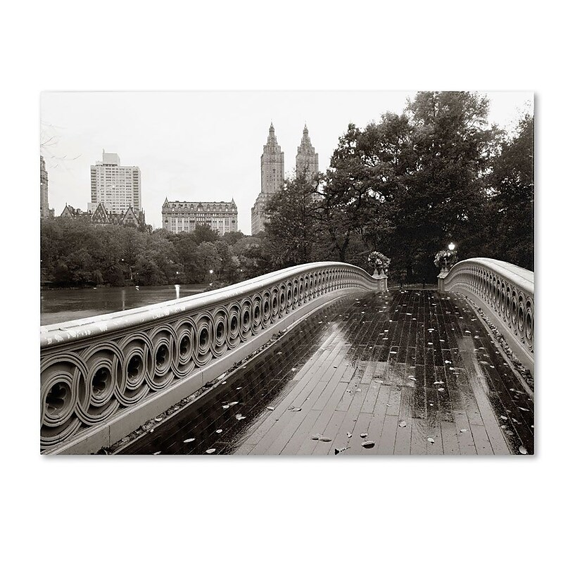 Trademark Fine Art 'Bow Bridge 2010' 24" x 32" Canvas Art image 1