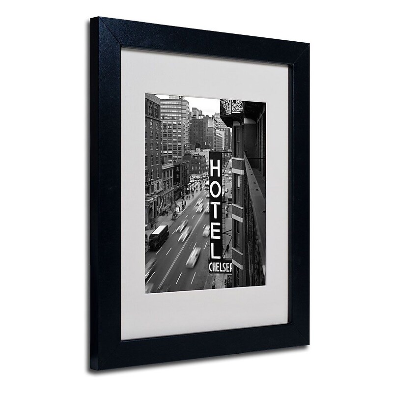 Trademark Fine Art 'Chelsea Black and White' 11" x 14" Black Frame Art image 1