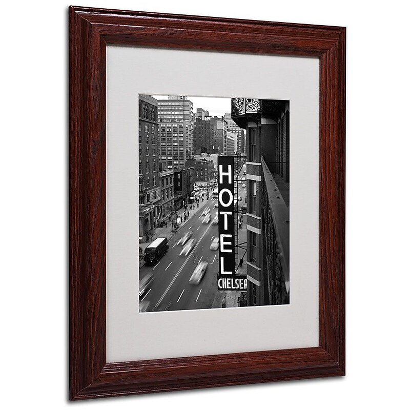 Trademark Fine Art 'Chelsea Black and White' 11" x 14" Wood Frame Art image 1