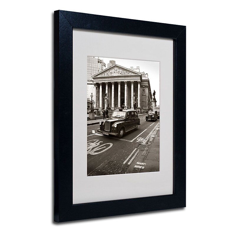 Trademark Fine Art 'London Exchange' 11" x 14" Black Frame Art image 1