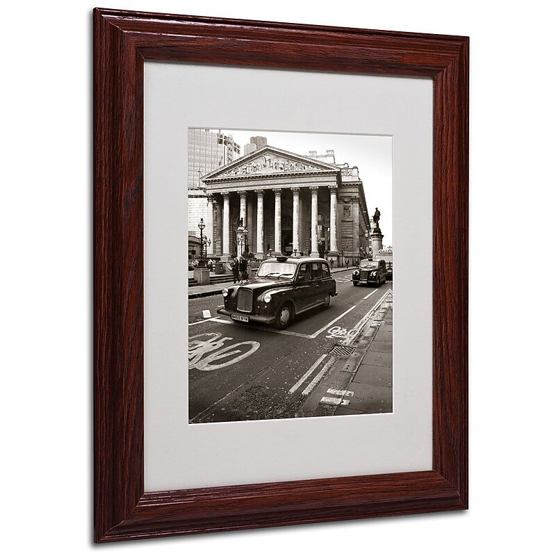 Trademark Fine Art 'London Exchange' 11" x 14" Wood Frame Art image 1