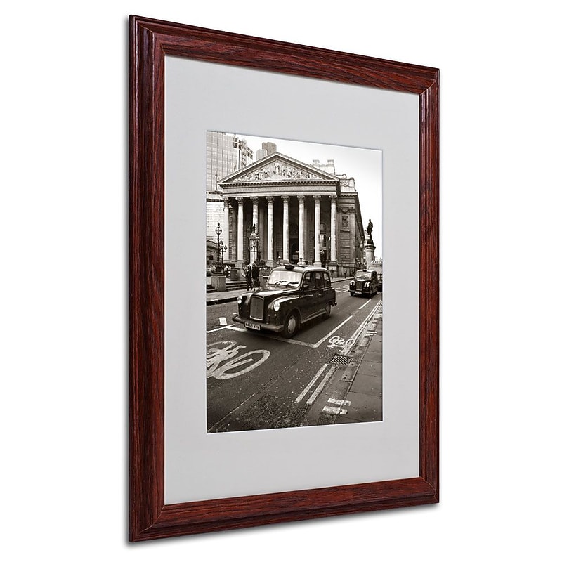 Trademark Fine Art 'London Exchange' 16" x 20" Wood Frame Art image 1
