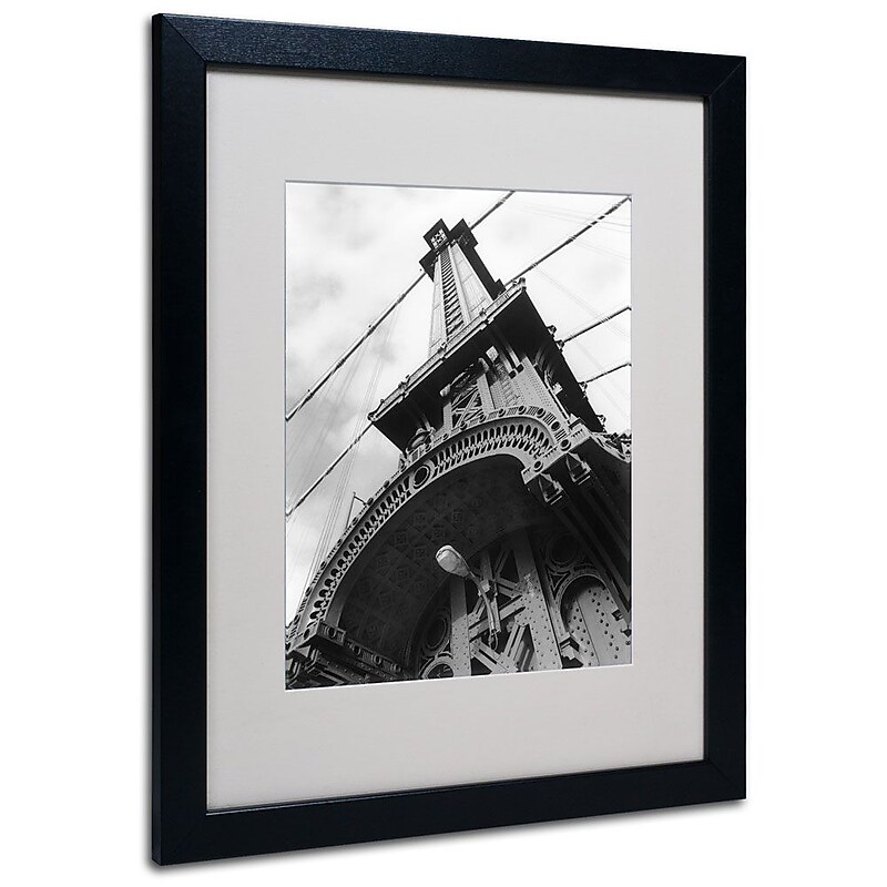 Trademark Fine Art 'Manhattan Bridge Detail' 16" x 20" Black Frame Art image 1