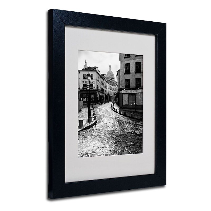 Trademark Fine Art 'Montmartre' 11" x 14" Black Frame Art image 1