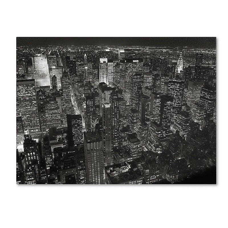 Trademark Fine Art 'Night Skyline' 18" x 24" Canvas Art image 1
