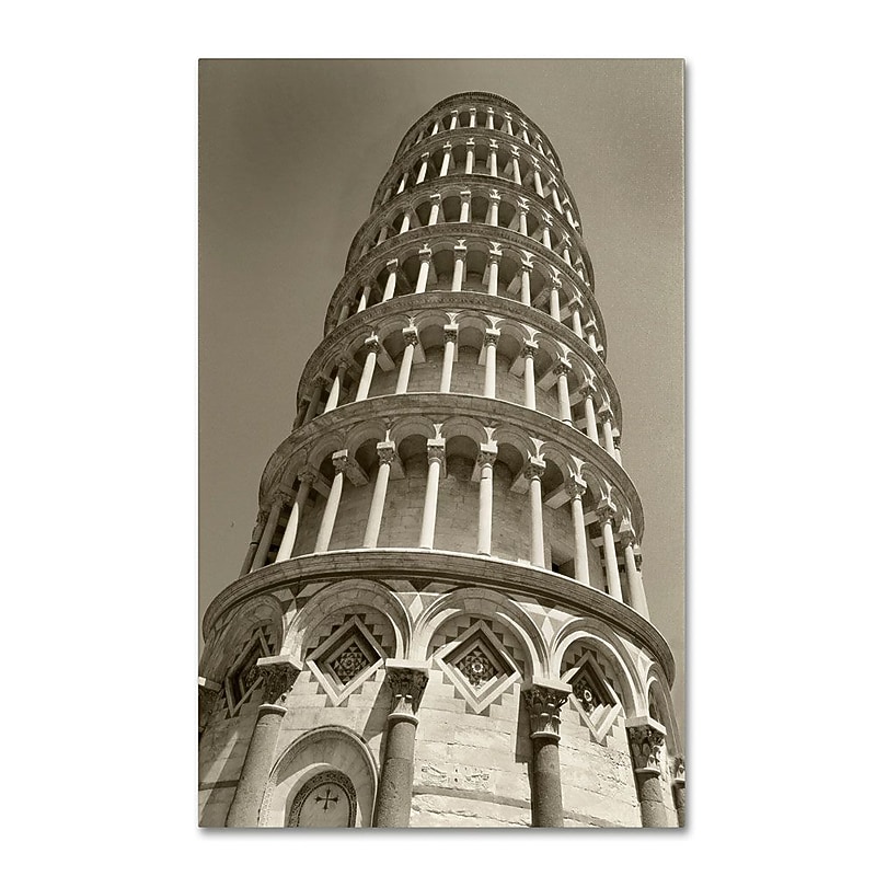 Trademark Fine Art 12" x 19" Hidden Wooden Frame Pisa Tower II image 1