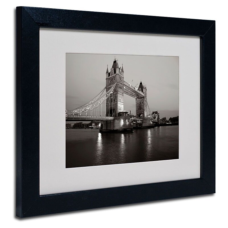 Trademark Fine Art 'Tower Bridge I' 11" x 14" Black Frame Art image 1