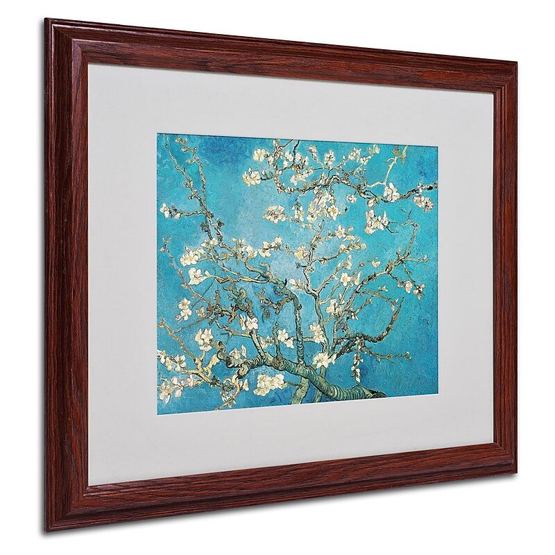 Trademark Fine Art 'Almond Branches' 16" x 20" Wood Frame Art image 1