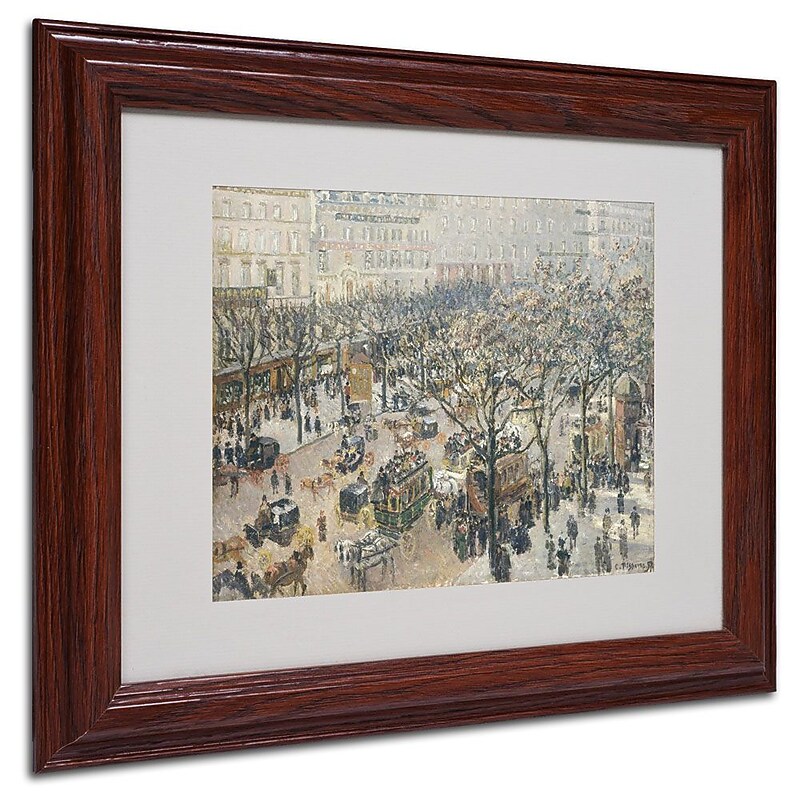 Trademark Fine Art 'Boulevard des Italiens' 11" x 14" Wood Frame Art image 1