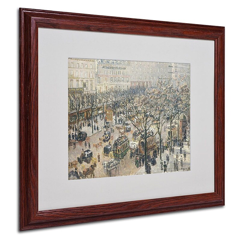 Trademark Fine Art 'Boulevard des Italiens' 16" x 20" Wood Frame Art image 1