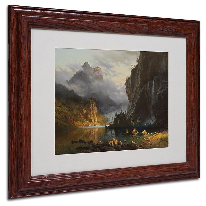 Trademark Fine Art 'Indians Spear Fishing' 11" x 14" Wood Frame Art image 1
