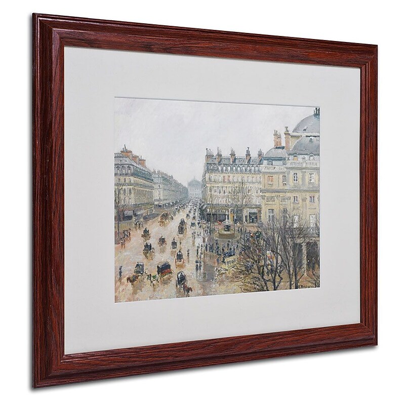 Trademark Fine Art 'Place du Theatre' 16" x 20" Wood Frame Art image 1