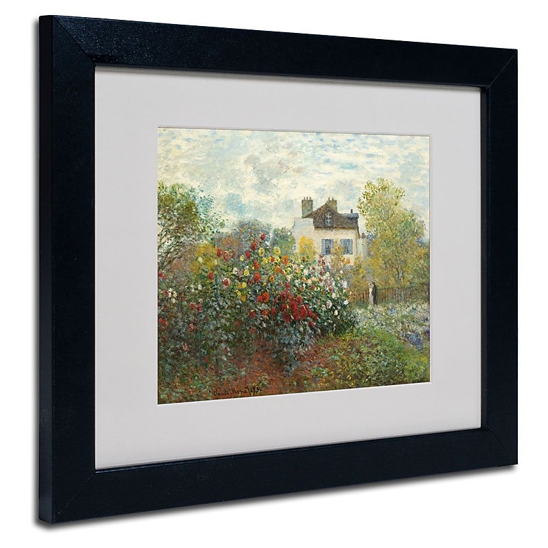 Trademark Fine Art 'The Artist's Garden' 11" x 14" Black Frame Art image 1