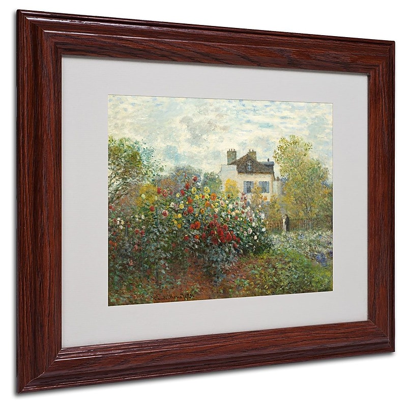 Trademark Fine Art 'The Artist's Garden' 11" x 14" Wood Frame Art image 1