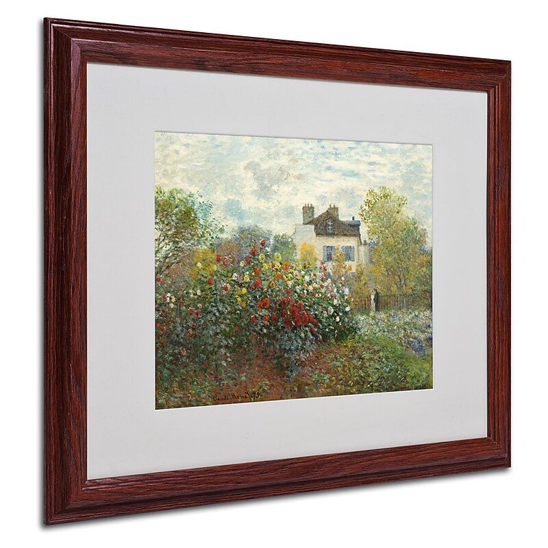 Trademark Fine Art 'The Artist's Garden' 16" x 20" Wood Frame Art image 1