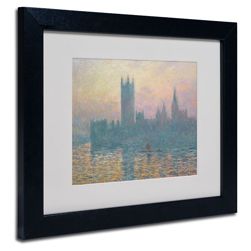 Trademark Fine Art 'The Houses of Parliament' 11" x 14" Black Frame Art image 1