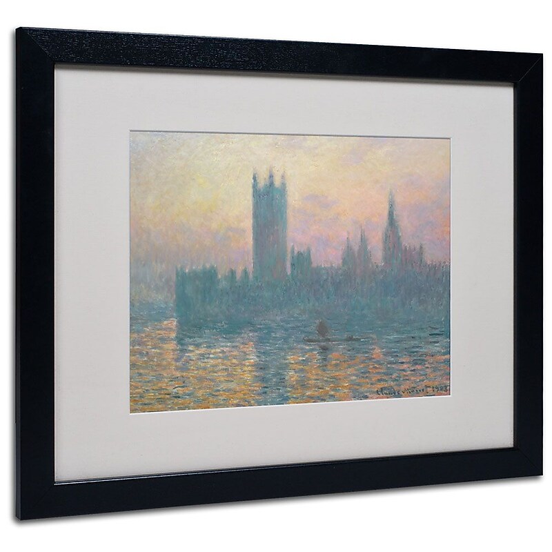 Trademark Fine Art 'The Houses of Parliament' 16" x 20" Black Frame Art image 1