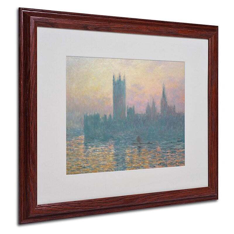 Trademark Fine Art 'The Houses of Parliament' 16" x 20" Wood Frame Art image 1