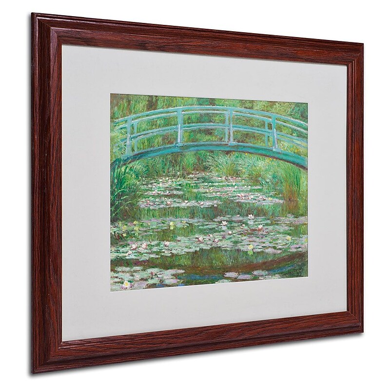 Trademark Fine Art 'The Japanese Footbridge' 16" x 20" Wood Frame Art image 1