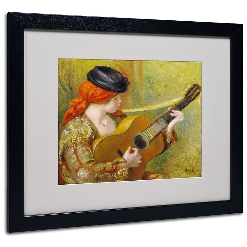 Trademark Fine Art 'Young Spanish Woman' 16" x 20" Black Frame Art image 1