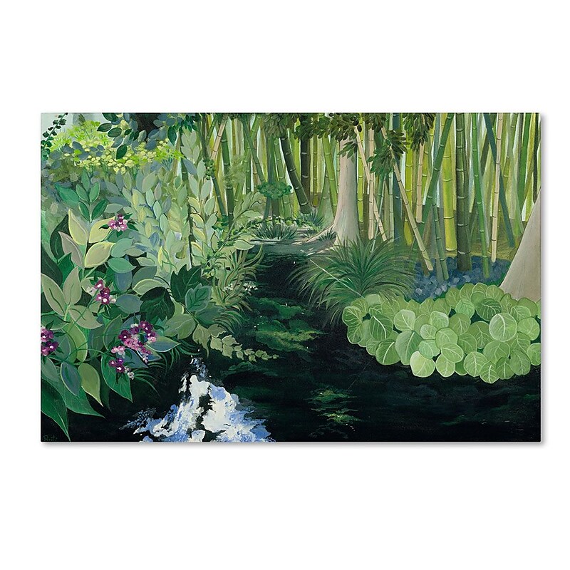 Trademark Fine Art Bamboo Garden' 22" x 32" Canvas Art image 1