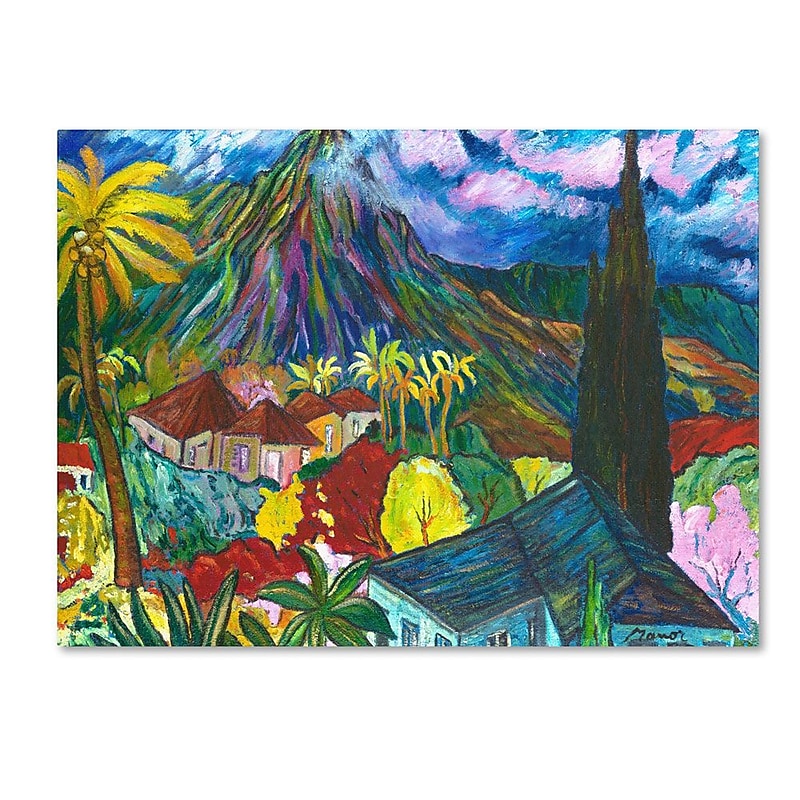 Trademark Fine Art House By the Mountain' 24" x 32" Canvas Art image 1