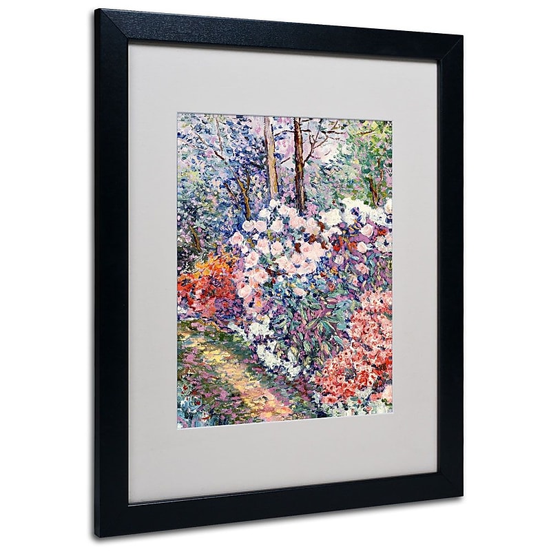 Trademark Fine Art 'Flowers In the Forest' 16" x 20" Black Frame Art image 1