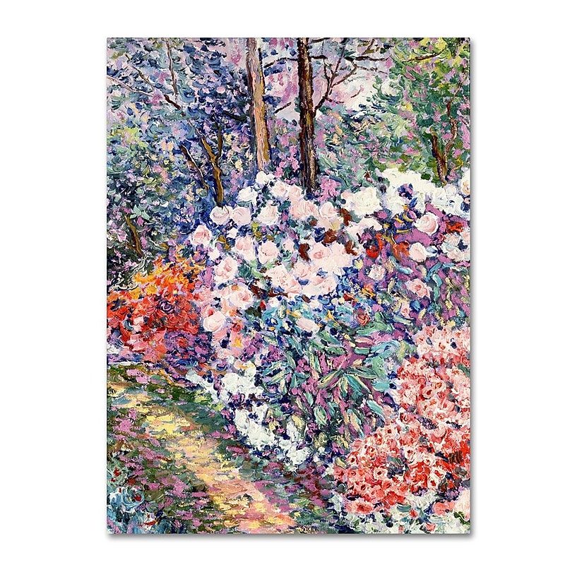 Trademark Fine Art 'Flowers In the Forest' 35" x 47" Canvas Art image 1