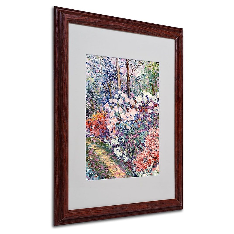 Trademark Fine Art 'Flowers In the Forest' 16" x 20" Wood Frame Art image 1