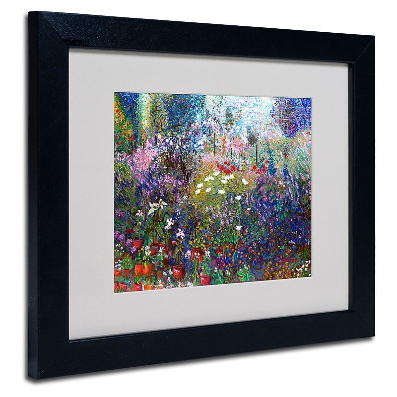Trademark Fine Art 'Garden In Maui II' 11" x 14" Black Frame Art image 1