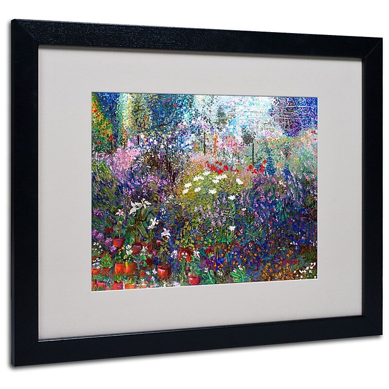 Trademark Fine Art 'Garden In Maui II' 16" x 20" Black Frame Art image 1