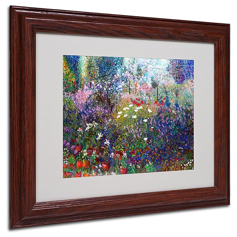 Trademark Fine Art 'Garden In Maui II' 11" x 14" Wood Frame Art image 1