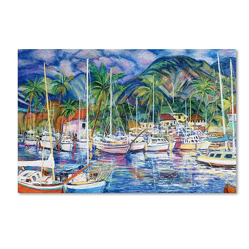 Trademark Fine Art 'Lahaina Marina' 22" x 32" Canvas Art image 1