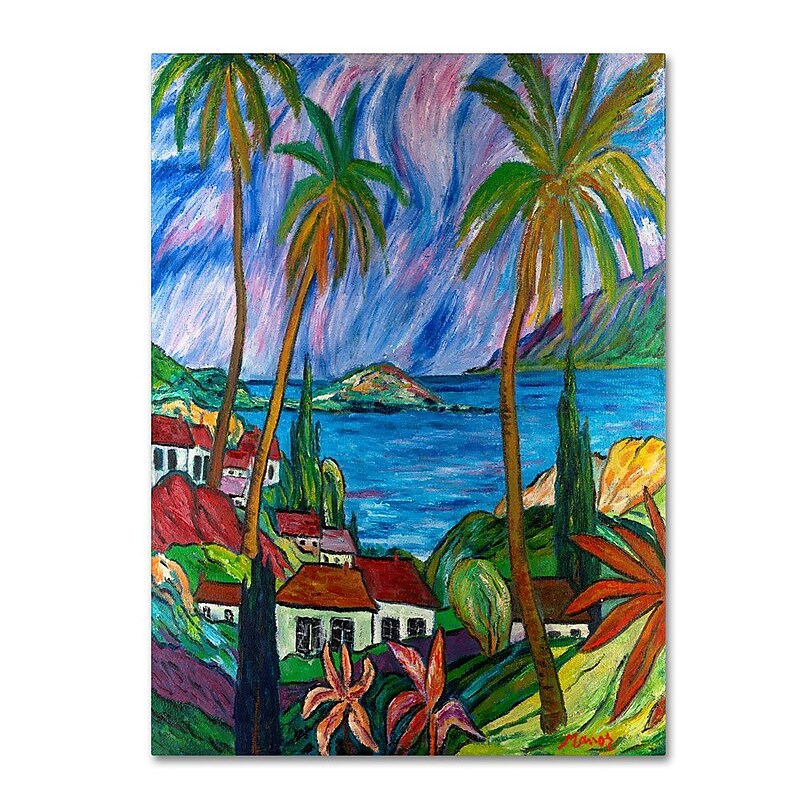 Trademark Fine Art 'Tropical Paradise' 35" x 47" Canvas Art image 1