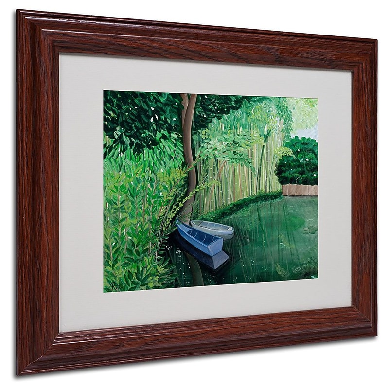 Trademark Fine Art Two Boats' 11" x 14" Wood Frame Art image 1