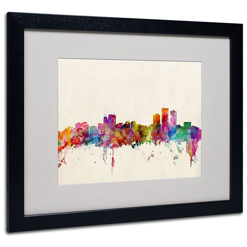 Trademark Fine Art 'Anchorage, Alaska' 16" x 20" Black Frame Art image 1