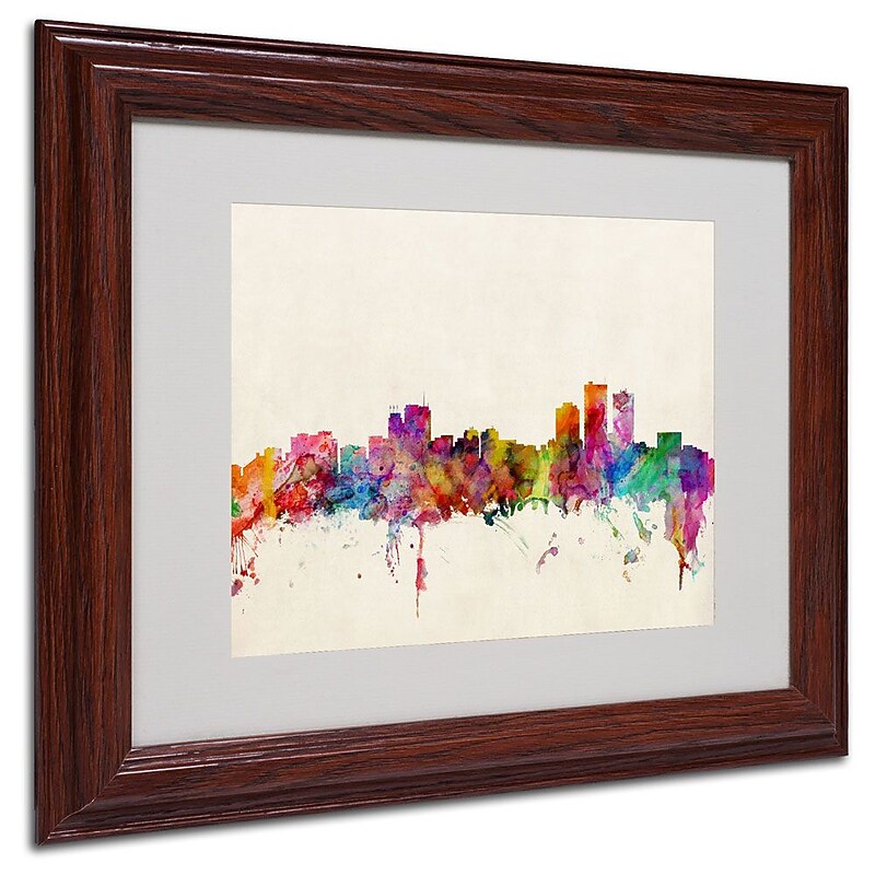 Trademark Fine Art 'Anchorage, Alaska' 11" x 14" Wood Frame Art image 1