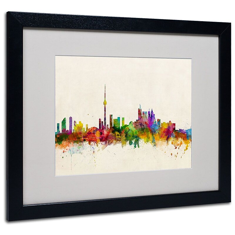 Trademark Fine Art 'Toronto, Canada' 16" x 20" Black Frame Art image 1