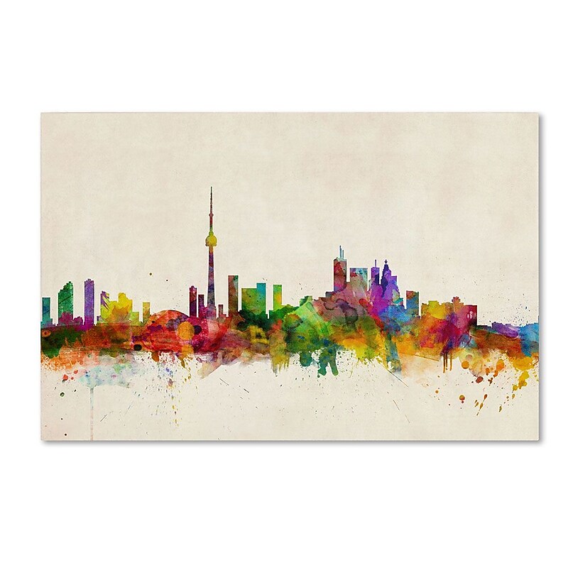 Trademark Fine Art 'Toronto, Canada' 16" x 24" Canvas Art image 1