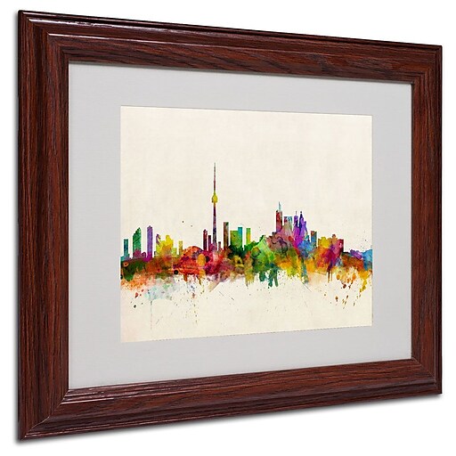 Trademark Fine Art 'Toronto, Canada' 11" x 14" Wood Frame
