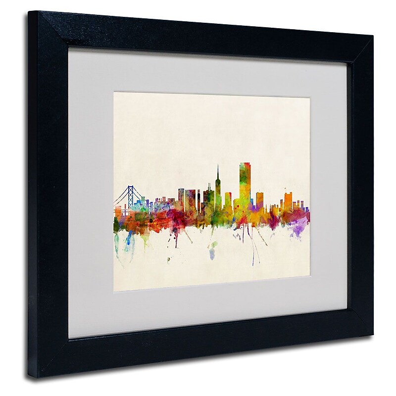 Trademark Fine Art 'San Francisco, CA' 11" x 14" Black Frame Art image 1