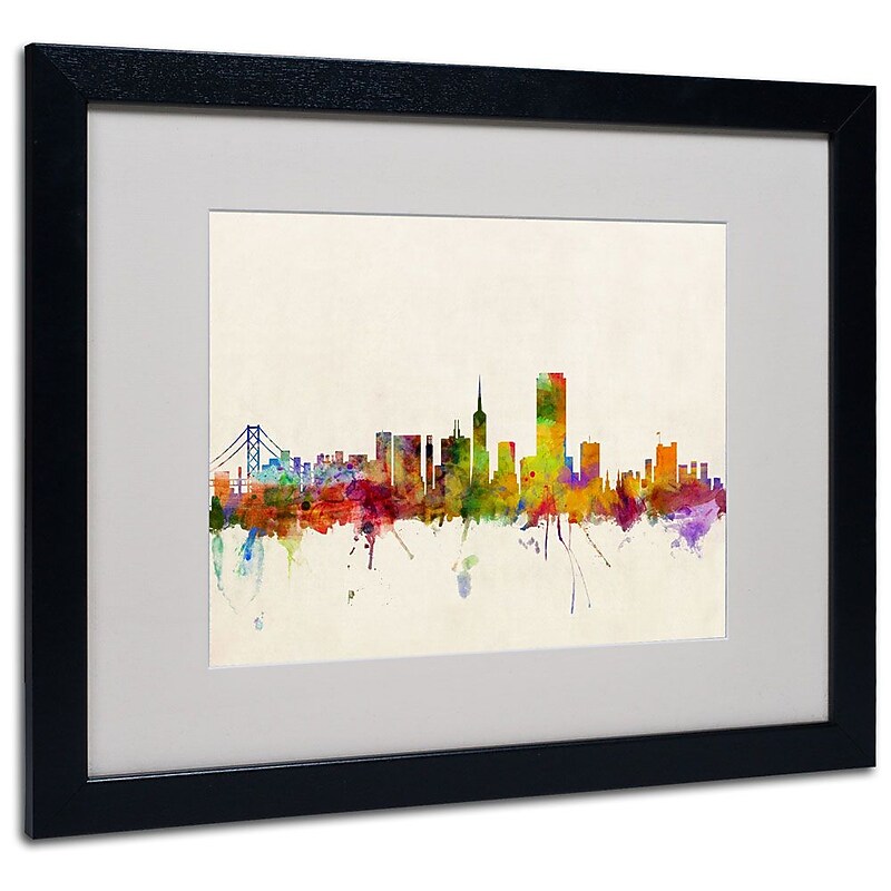Trademark Fine Art 'San Francisco, CA' 16" x 20" Black Frame Art image 1