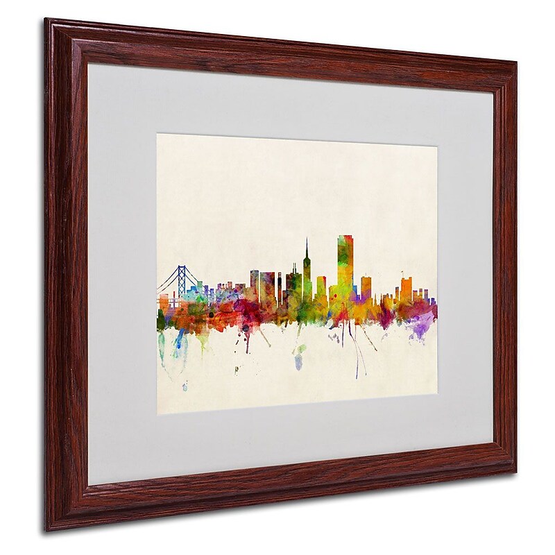 Trademark Fine Art 'San Francisco, CA' 16" x 20" Wood Frame Art image 1