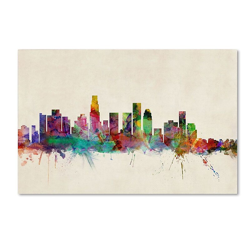 Trademark Fine Art 12" x 19" Wooden Frame Los Angeles California image 1