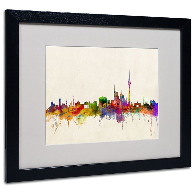 Trademark Fine Art 'Berlin, Germany' 16" x 20" Black Frame Art image 1