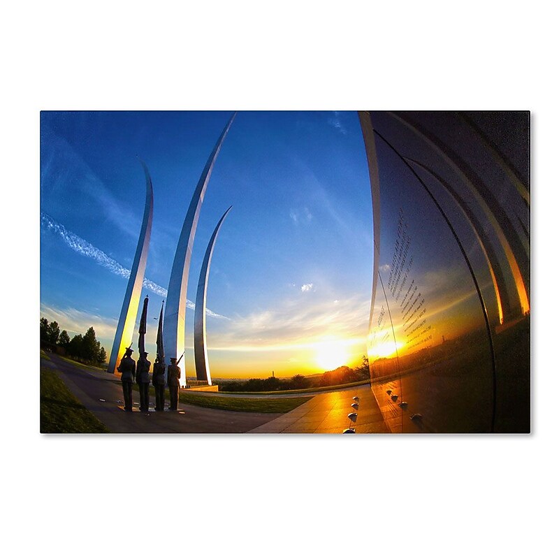 Trademark Fine Art 'Air Force Memorial 15' 30" x 47" Canvas Art image 1